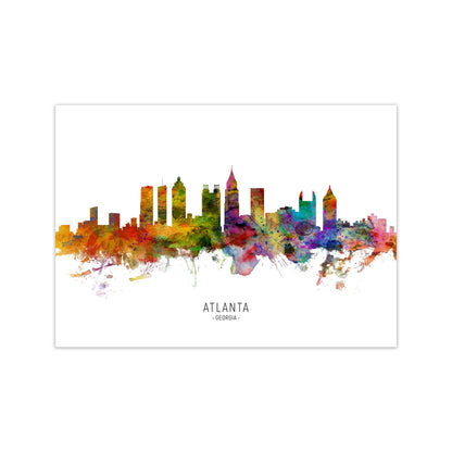 Atlanta Georgia Skyline Art Print by Michael Tompsett Print Only
