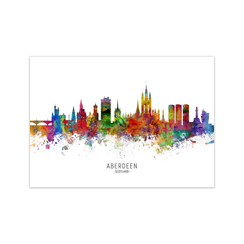 Aberdeen Scotland Skyline Art Print by Michael Tompsett Print Only