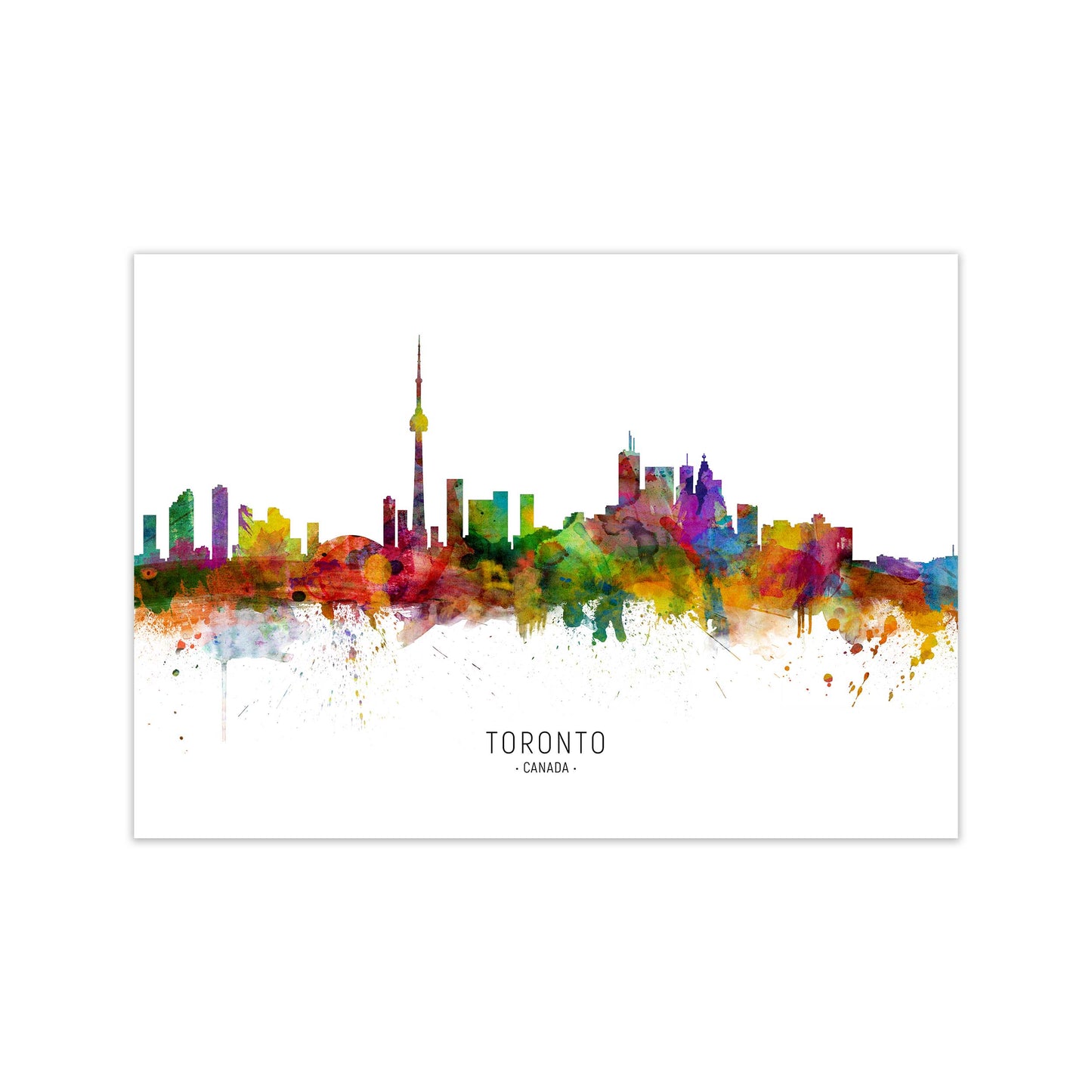 Toronto Canada Skyline Art Print by Michael Tompsett Print Only