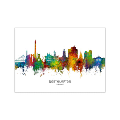 Northampton England Skyline Art Print by Michael Tompsett Print Only