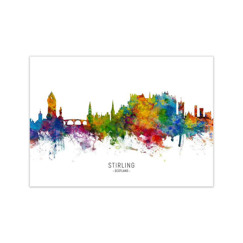 Stirling Scotland Skyline Art Print by Michael Tompsett Print Only