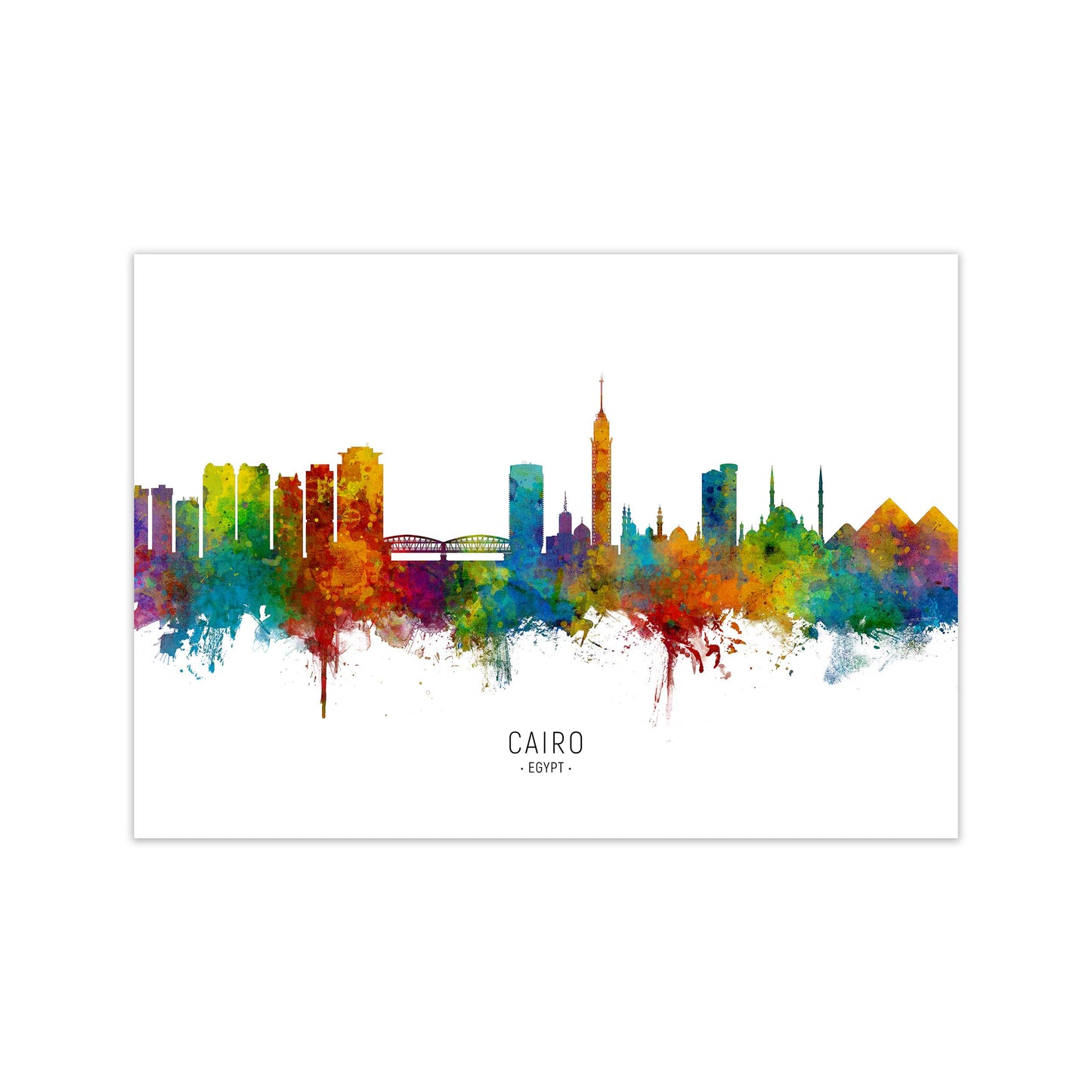 Cairo Egypt Skyline Art Print by Michael Tompsett Print Only