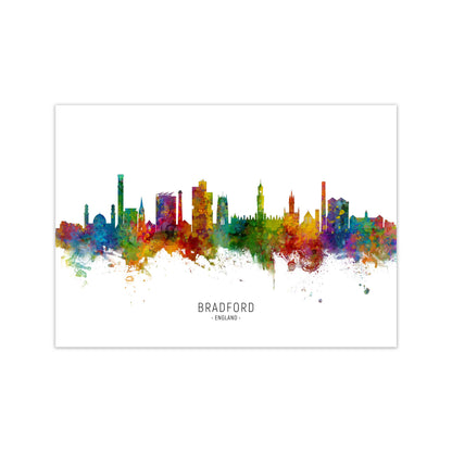 Bradford England Skyline Art Print by Michael Tompsett Print Only