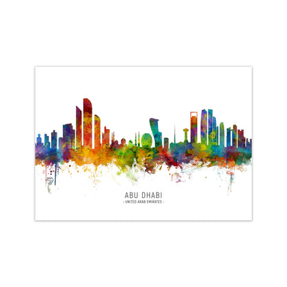 Abu Dhabi United Arab Emirates Skyline  by Michael Tompsett Print Only