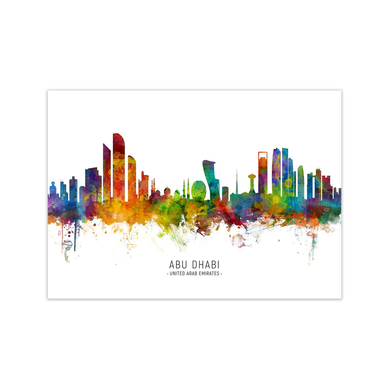 Abu Dhabi United Arab Emirates Skyline  by Michael Tompsett Print Only