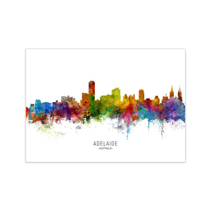 Adelaide Australia Skyline Art Print by Michael Tompsett Print Only