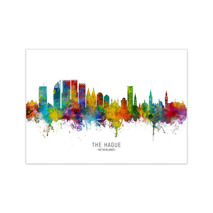 The Hague Netherlands Skyline Art Print by Michael Tompsett Print Only