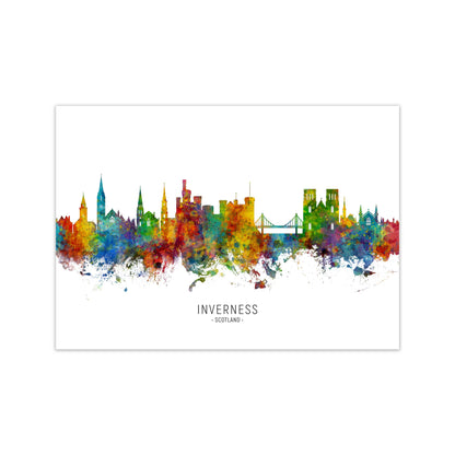Inverness Scotland Skyline Art Print by Michael Tompsett Print Only