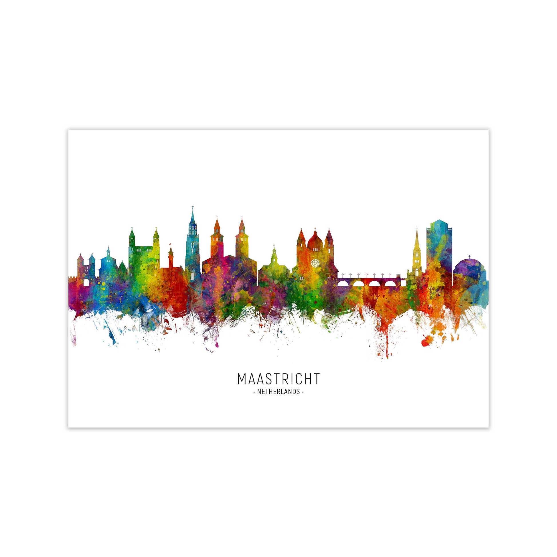 Maastricht Netherlands Skyline Art Print by Michael Tompsett Print Only