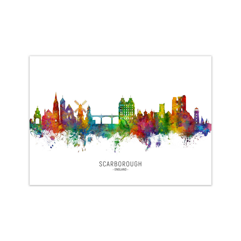 Scarborough England Skyline Art Print by Michael Tompsett Print Only