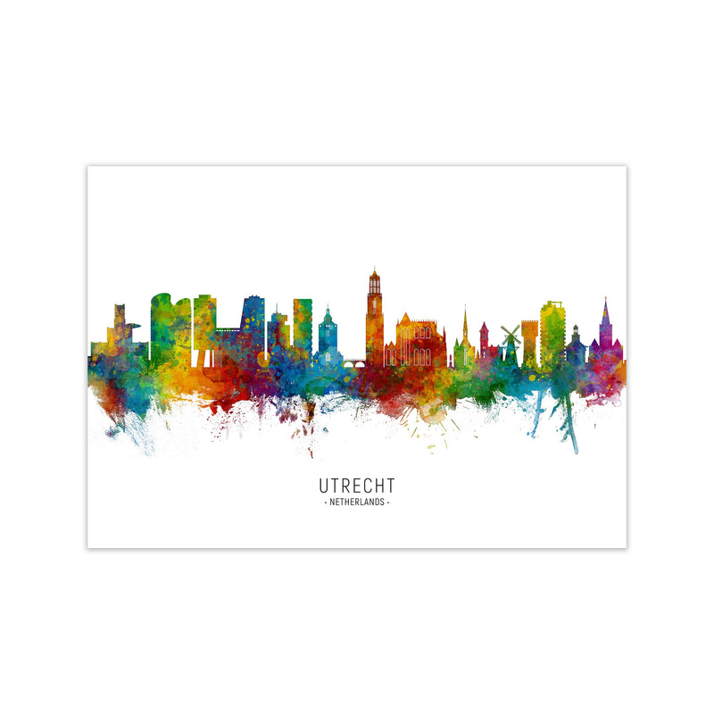 Utrecht Netherlands Skyline Art Print by Michael Tompsett Print Only