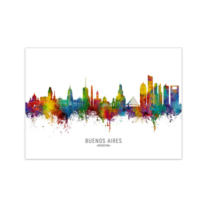 Buenos Aires Argentina Skyline Art Print by Michael Tompsett Print Only