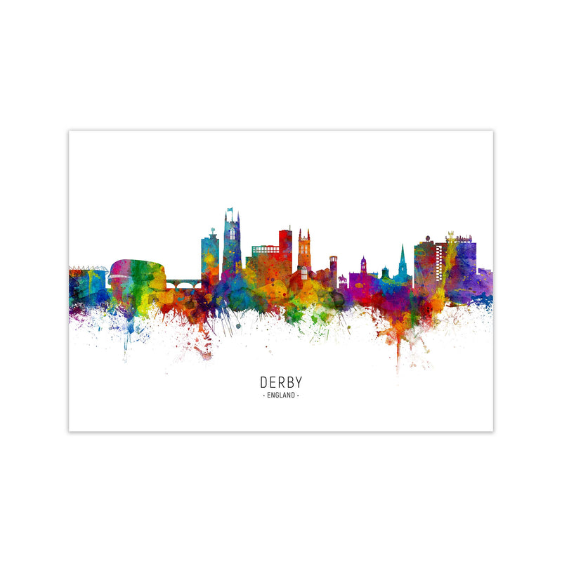 Derby England Skyline Art Print by Michael Tompsett Print Only