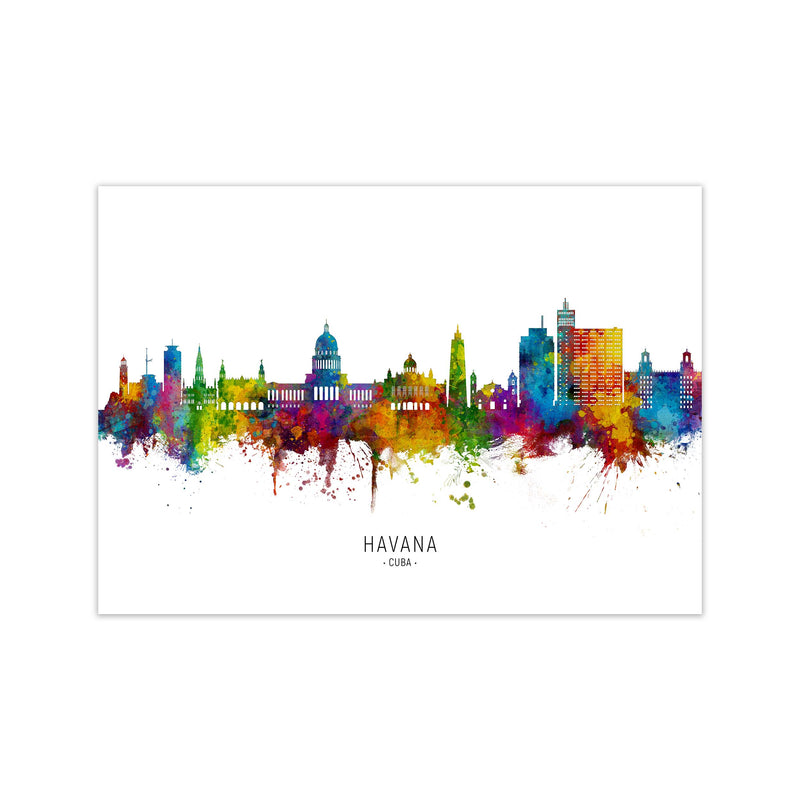 Havana Cuba Skyline Art Print by Michael Tompsett Print Only