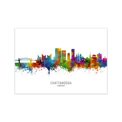 Chattanooga Tennessee Skyline Art Print by Michael Tompsett Print Only