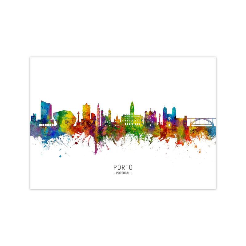 Porto Portugal Skyline Art Print by Michael Tompsett Print Only