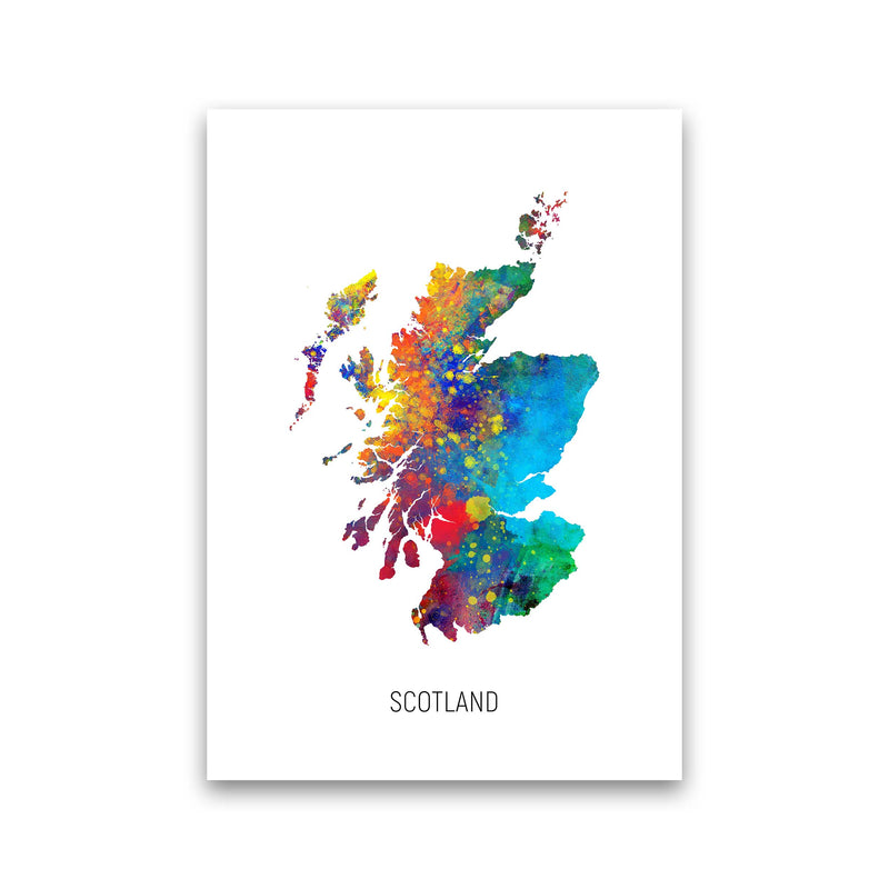 Scotland Watercolour Map Art Print by Michael Tompsett Print Only