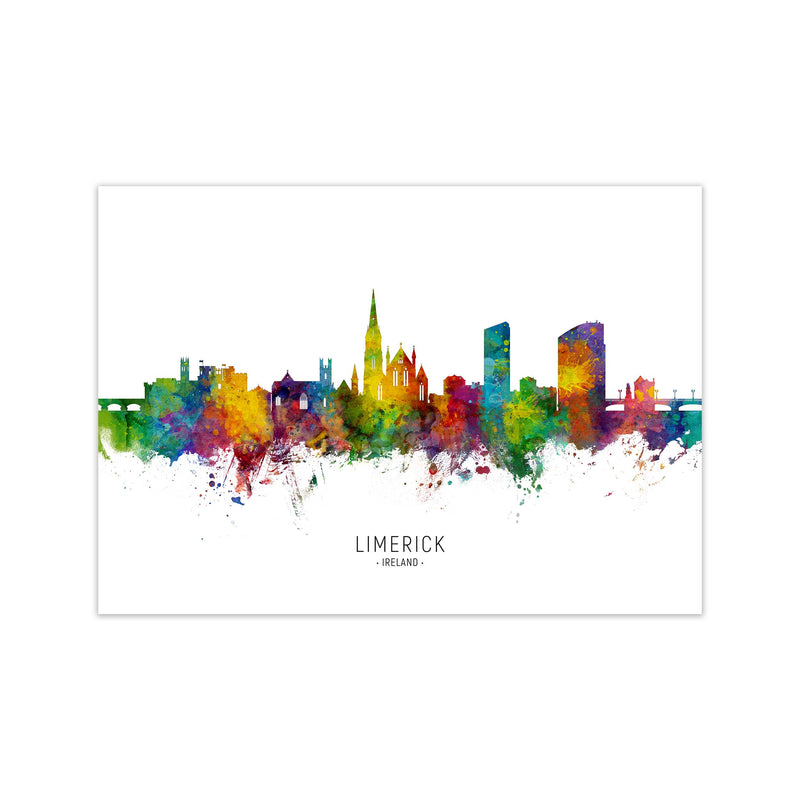 Limerick Ireland Skyline Art Print by Michael Tompsett Print Only