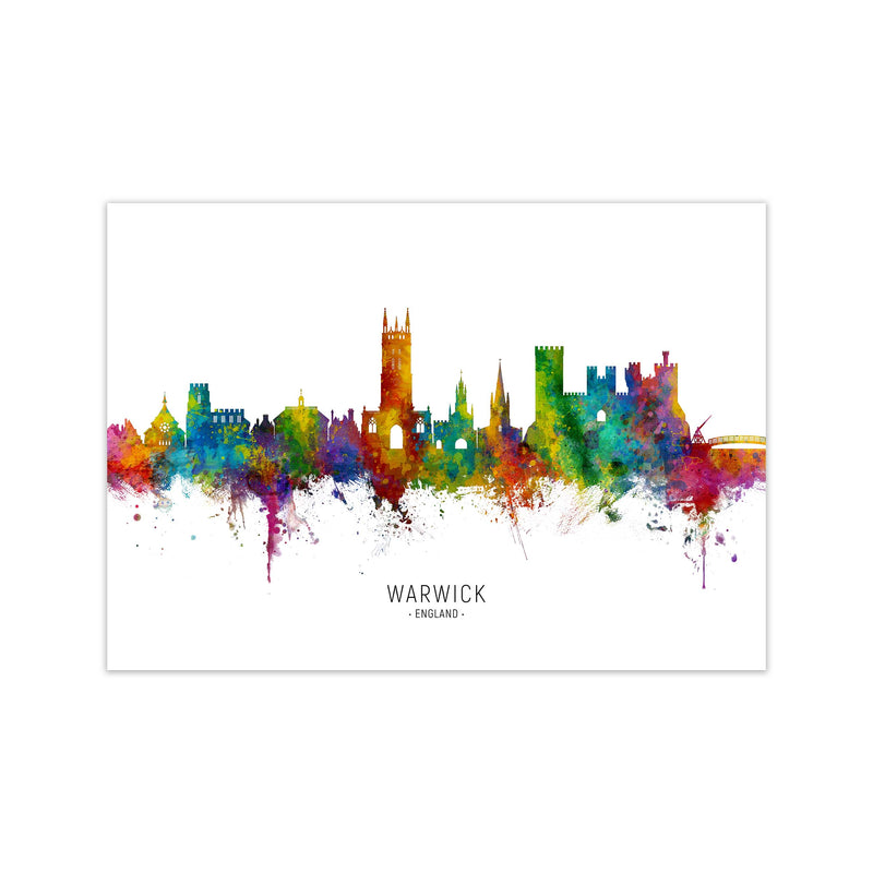 Warwick England Skyline Art Print by Michael Tompsett Print Only