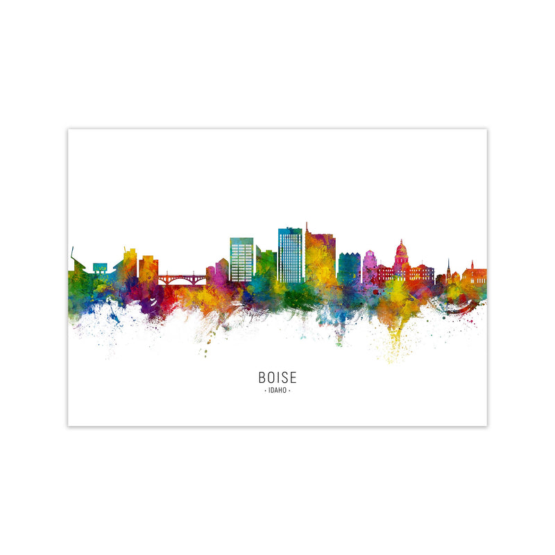 Boise Idaho Skyline Art Print by Michael Tompsett Print Only