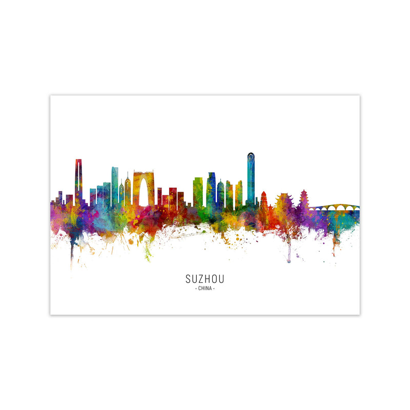 Suzhou China Skyline Art Print by Michael Tompsett Print Only