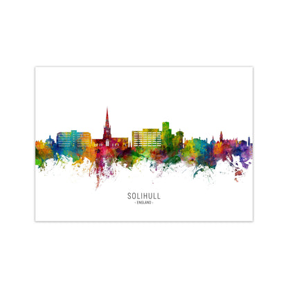 Solihull England Skyline Art Print by Michael Tompsett Print Only