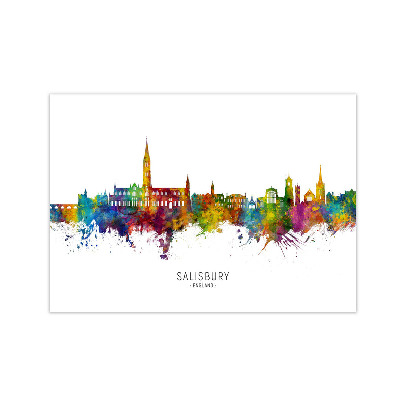 Salisbury England Skyline Art Print by Michael Tompsett Print Only
