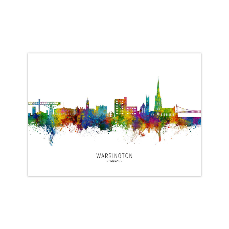Warrington England Skyline Art Print by Michael Tompsett Print Only