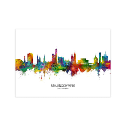 Braunschweig Deutschland Skyline Print by Michael Tompsett Print Only