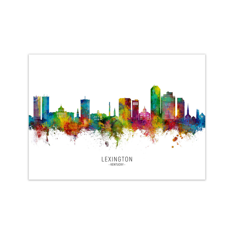 Lexington Kentucky Skyline Art Print by Michael Tompsett Print Only