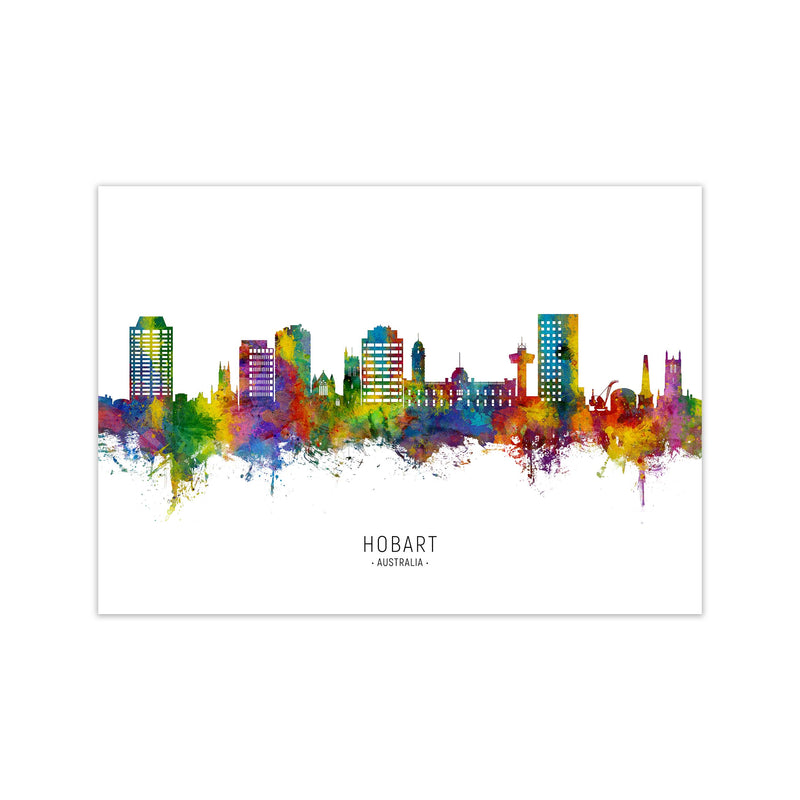 Hobart Australia Skyline Art Print by Michael Tompsett Print Only
