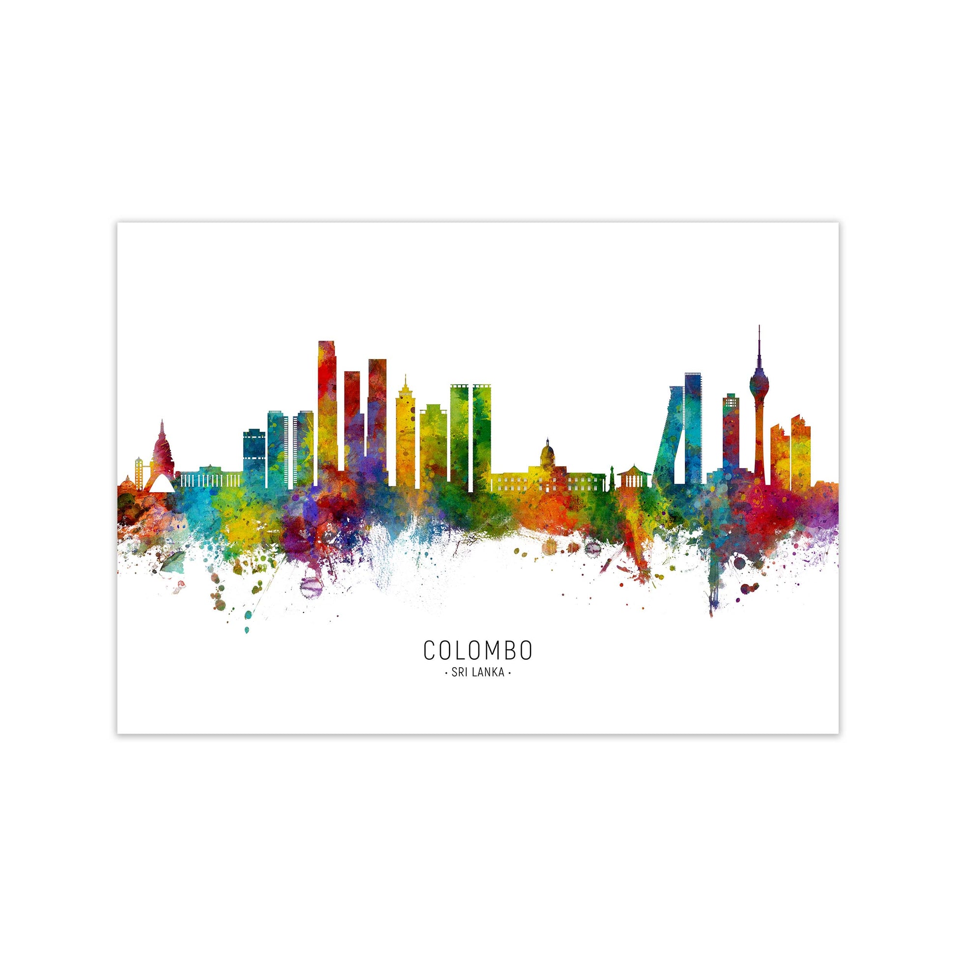Colombo Sri Lanka Skyline Art Print by Michael Tompsett Print Only