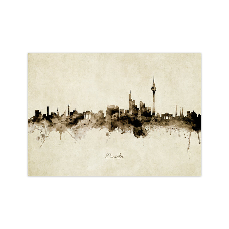 Berlin Germany Skyline Vintage Art Print by Michael Tompsett Print Only