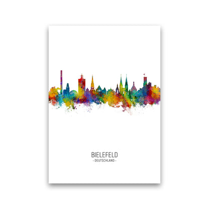 Bielefeld Deutschland Skyline Portrait Art Print by Michael Tompsett Print Only