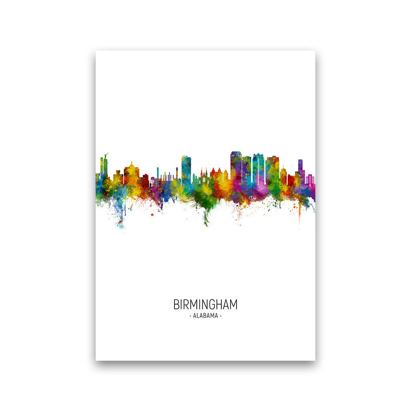 Birmingham Alabama Skyline Portrait Art Print by Michael Tompsett Print Only
