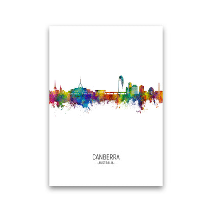 Canberra Australia Skyline Portrait Art Print by Michael Tompsett Print Only
