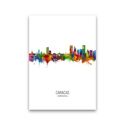 Caracas Venezuela Skyline Portrait Art Print by Michael Tompsett Print Only