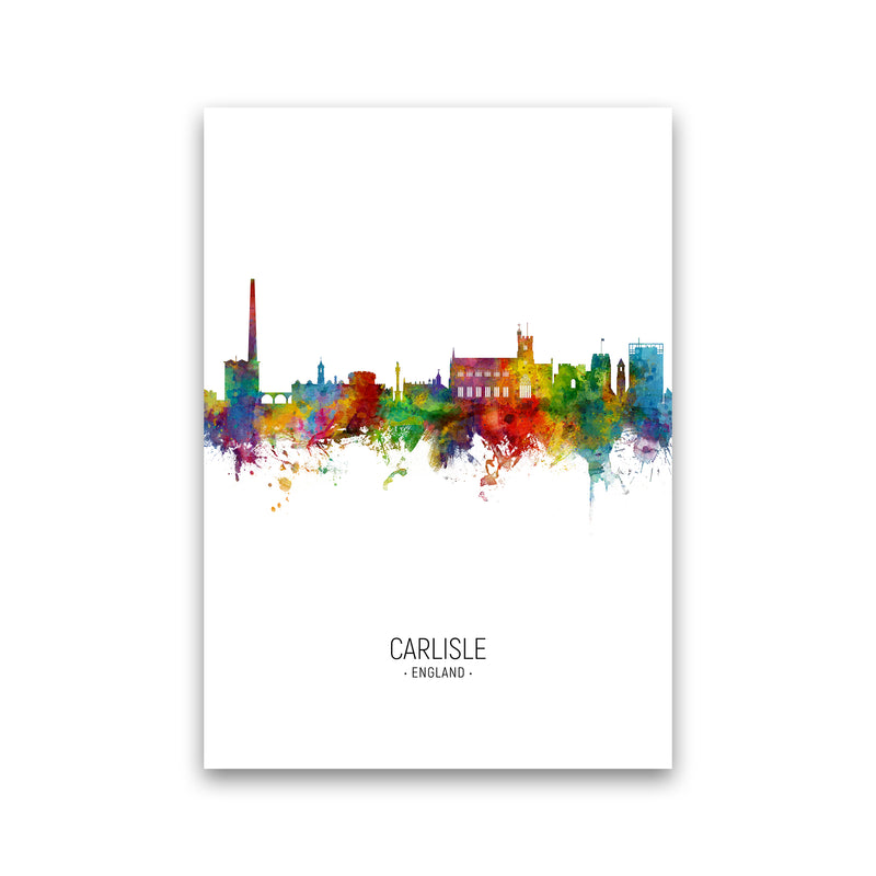 Carlisle England Skyline Portrait Art Print by Michael Tompsett Print Only