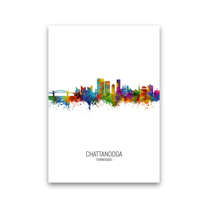 Chattanooga Tennessee Skyline Portrait Art Print by Michael Tompsett Print Only