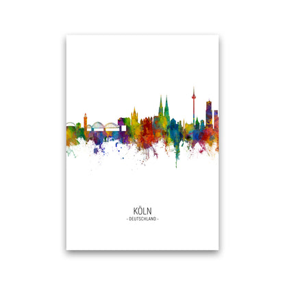 Cologne Germany Skyline Portrait Art Print by Michael Tompsett Print Only