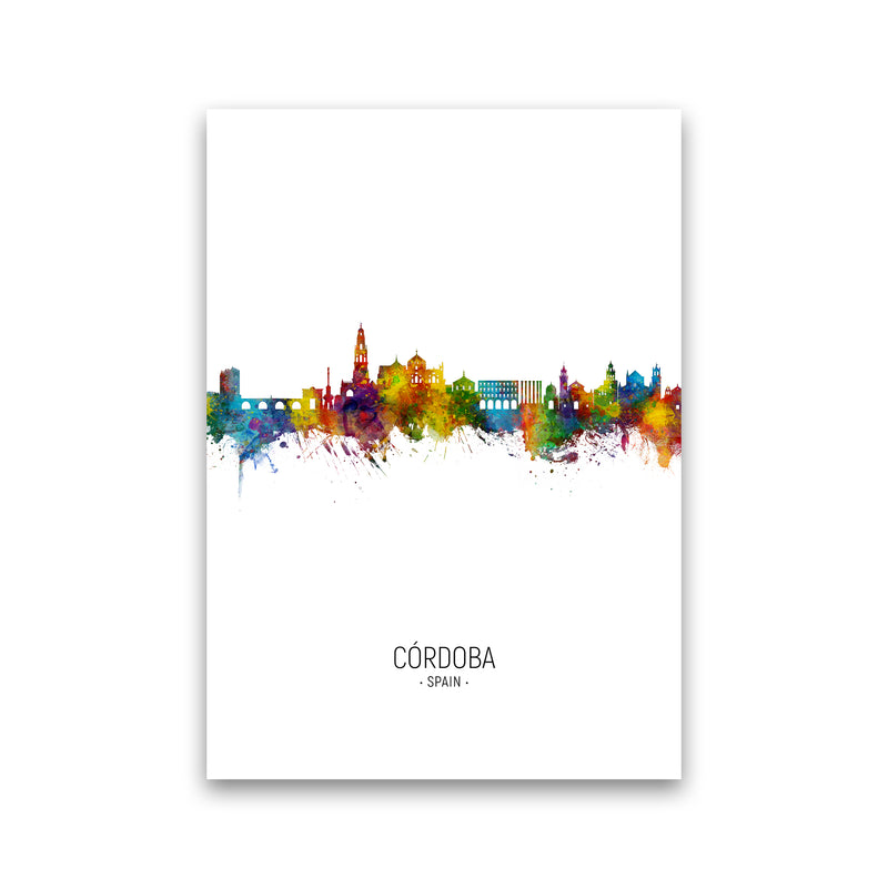 Cordoba Spain Skyline Portrait Art Print by Michael Tompsett Print Only