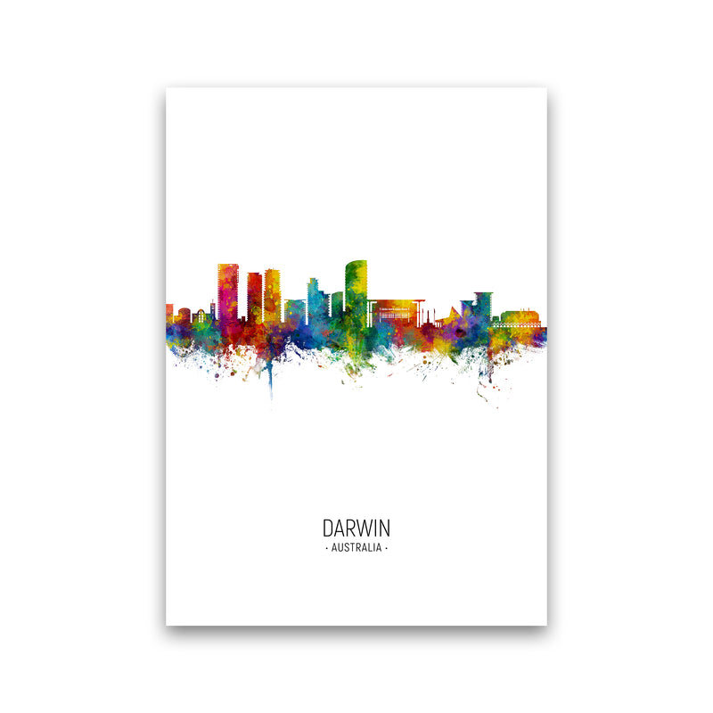 Darwin Australia Skyline Portrait Art Print by Michael Tompsett Print Only