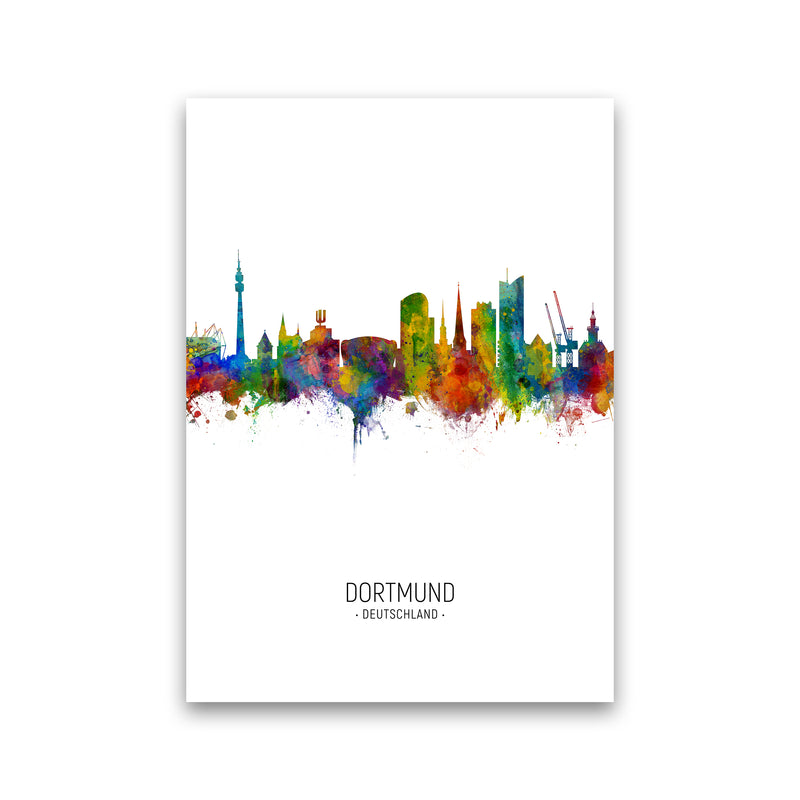 Dortmund Germany Skyline Portrait Art Print by Michael Tompsett Print Only