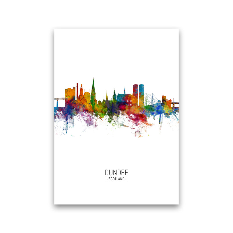 Dundee Scotland Skyline Portrait Art Print by Michael Tompsett Print Only
