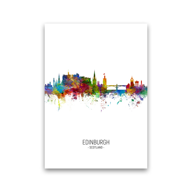 Edinburgh Scotland Skyline Portrait Art Print by Michael Tompsett Print Only