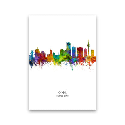 Essen Germany Skyline Portrait Art Print by Michael Tompsett Print Only
