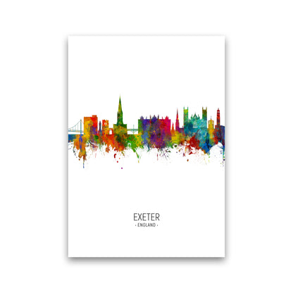 Exeter England Skyline Portrait Art Print by Michael Tompsett Print Only