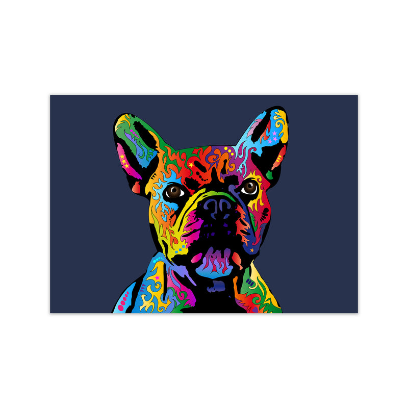 French Bulldog Dog Navy Art Print by Michael Tompsett Print Only