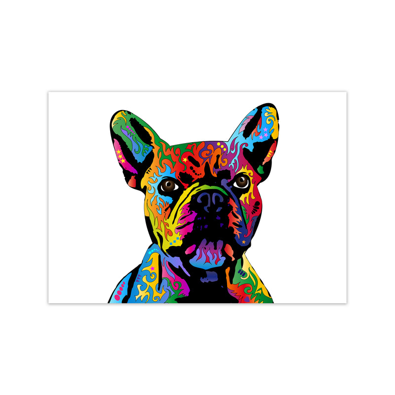 French Bulldog Dog White Art Print by Michael Tompsett Print Only
