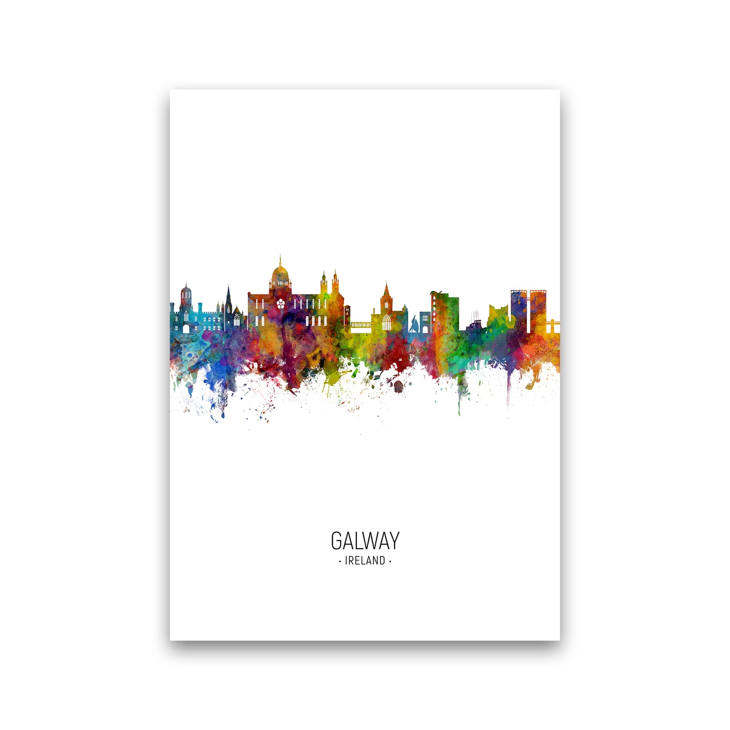 Galway Ireland Skyline Portrait Art Print by Michael Tompsett Print Only